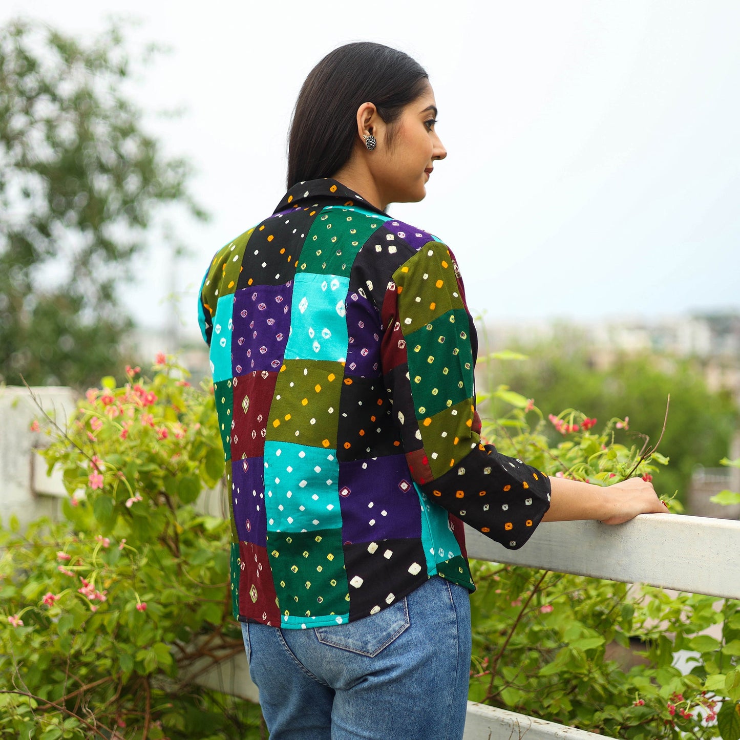 Buy Multicolor Patchwork Bandhani Women's Jacket