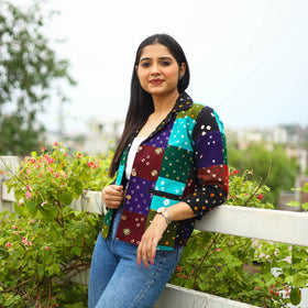 Buy Multicolor Patchwork Bandhani Women's Jacket