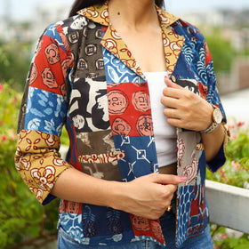 Buy Multicolor Patchwork Bindass Print Women's Jacket