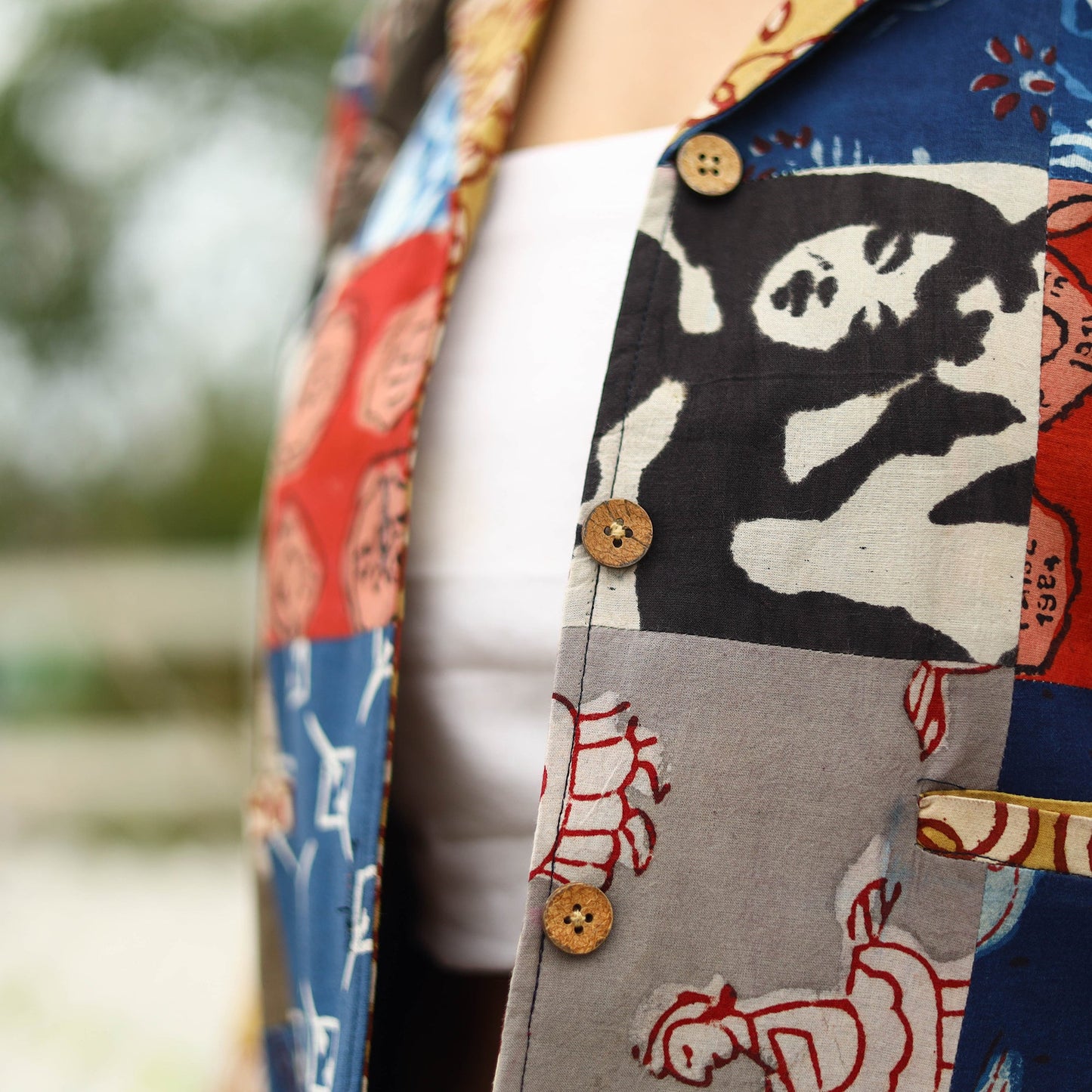 Buy Multicolor Patchwork Bindass Print Women's Jacket