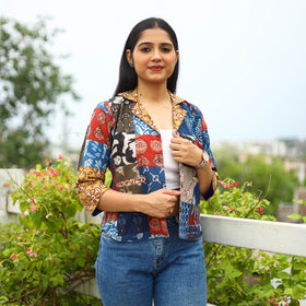 Buy Multicolor Patchwork Bindass Print Women's Jacket