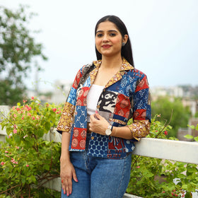 Buy Multicolor Patchwork Bindass Print Women's Jacket