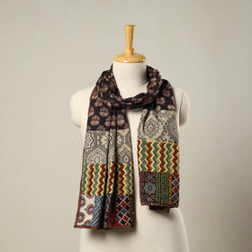 Buy Patchwork Cotton Stole in Ajrakh Block Prints 
