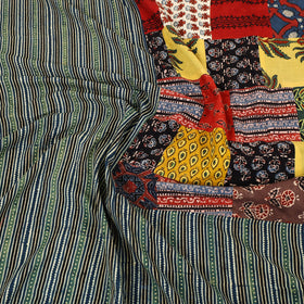 Multicolor - patchwork cotton double bed sheet set 01