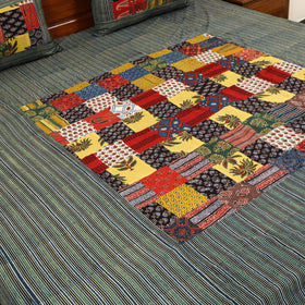 Multicolor - patchwork cotton double bed sheet set 01