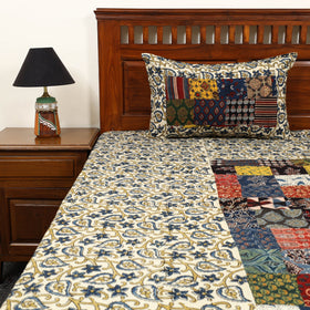 Multicolor - patchwork cotton double bed sheet set 05