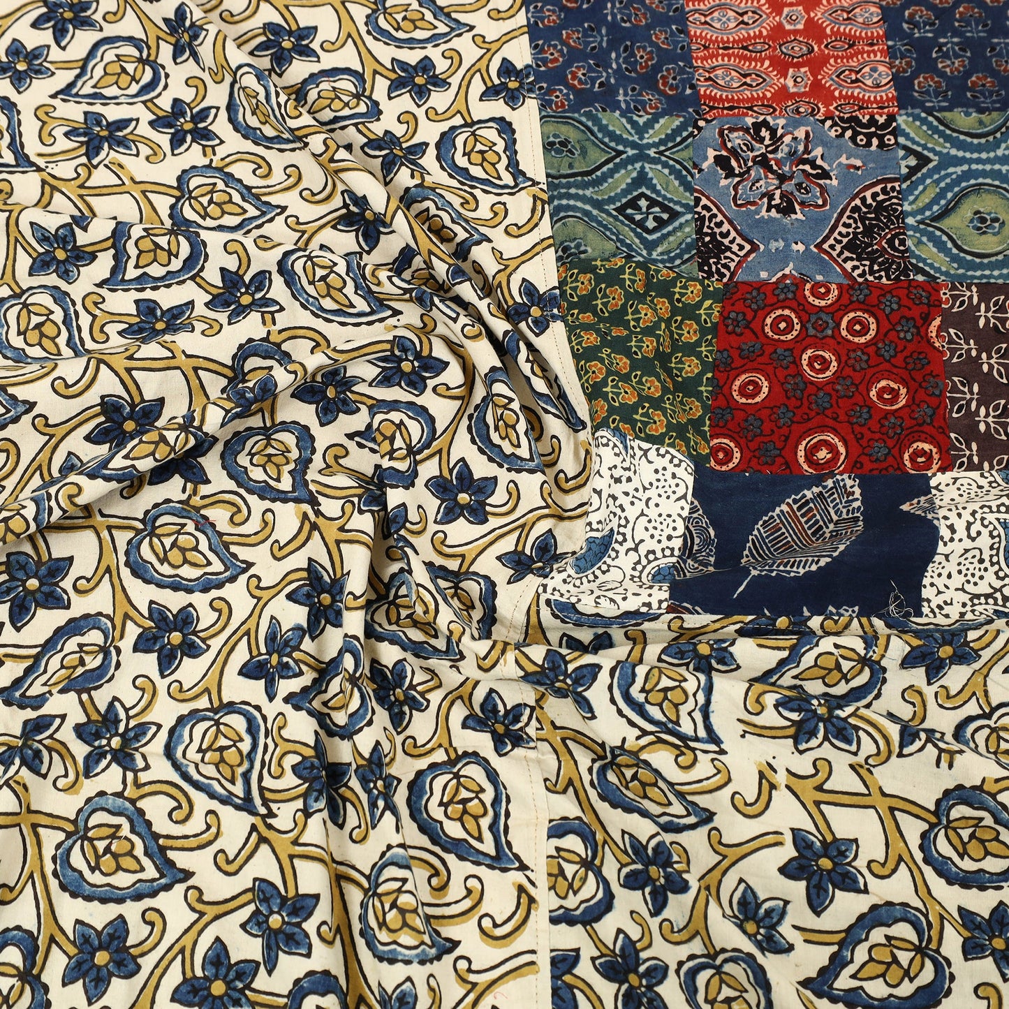 Multicolor - patchwork cotton double bed sheet set 05