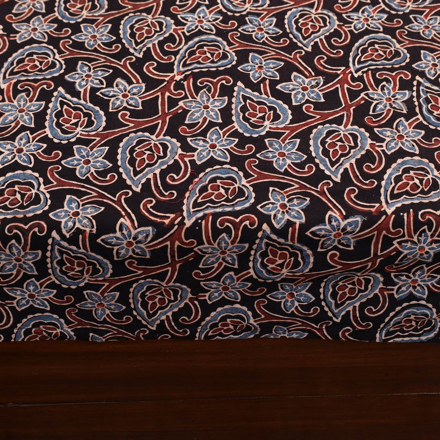 Black - Patchwork Block Print Ajrakh Cotton Double Bed Sheet Set 14