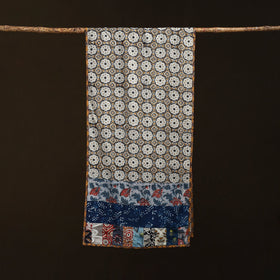 Patchwork cotton hand bagru stole 09 - handcrafted