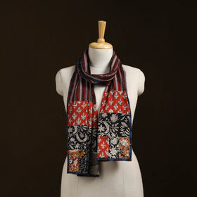 Patchwork cotton hand bagru stole 12 - handcrafted