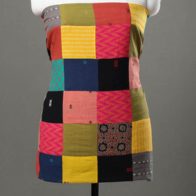 Buy Multicolor Patchwork Cotton Jacquard Kurta Material