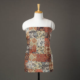 Multicolor - patchwork cotton kalamkari unstitched kurta