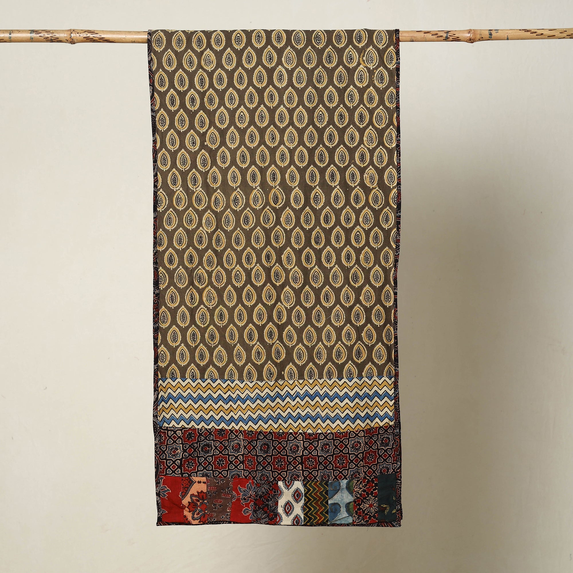 Multicolor - patchwork cotton stole 01 - handcrafted