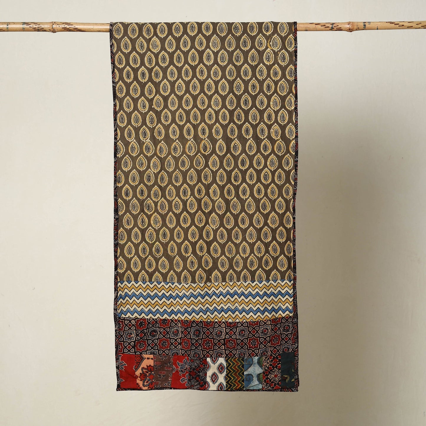 Multicolor - patchwork cotton stole 01 - handcrafted