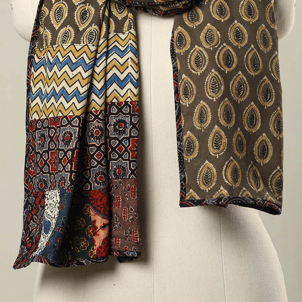 Multicolor - patchwork cotton stole 01 - handcrafted