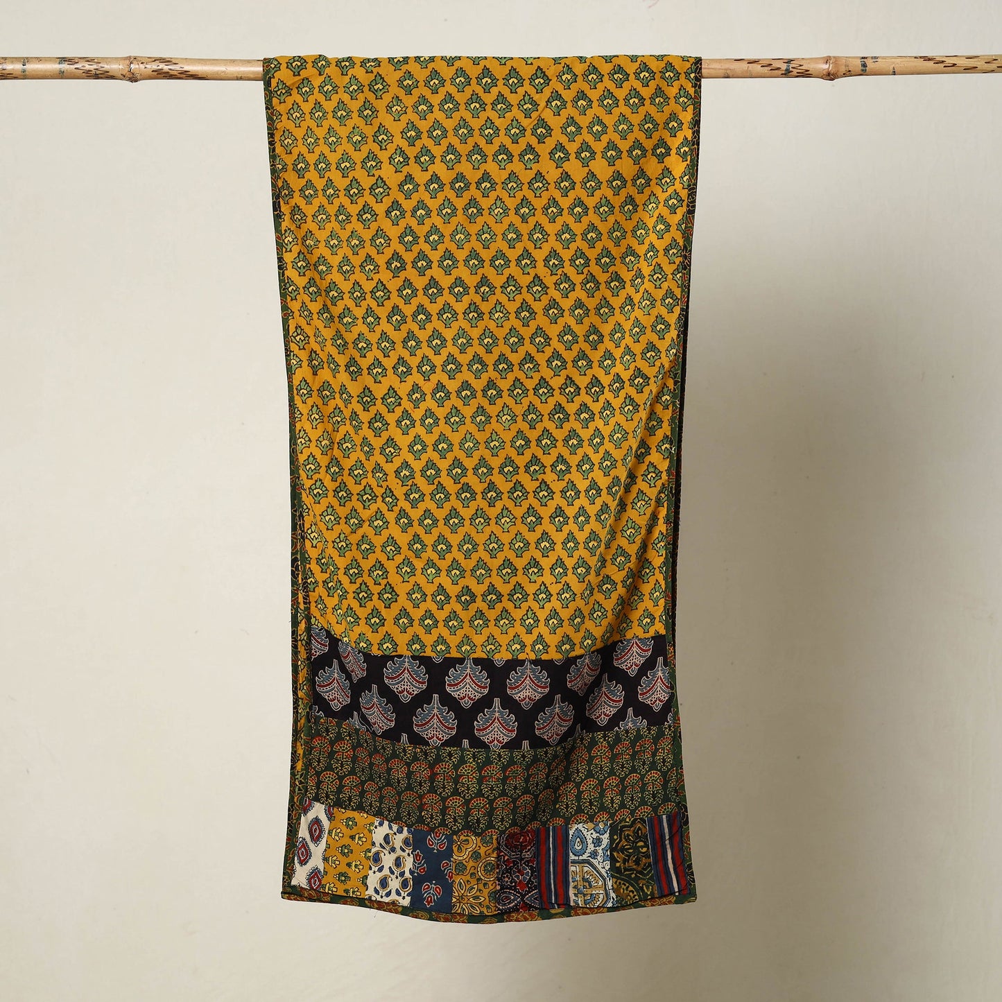 Multicolor - patchwork cotton stole 10 - handcrafted