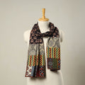 Buy Patchwork Cotton Stole in Ajrakh Block Prints 