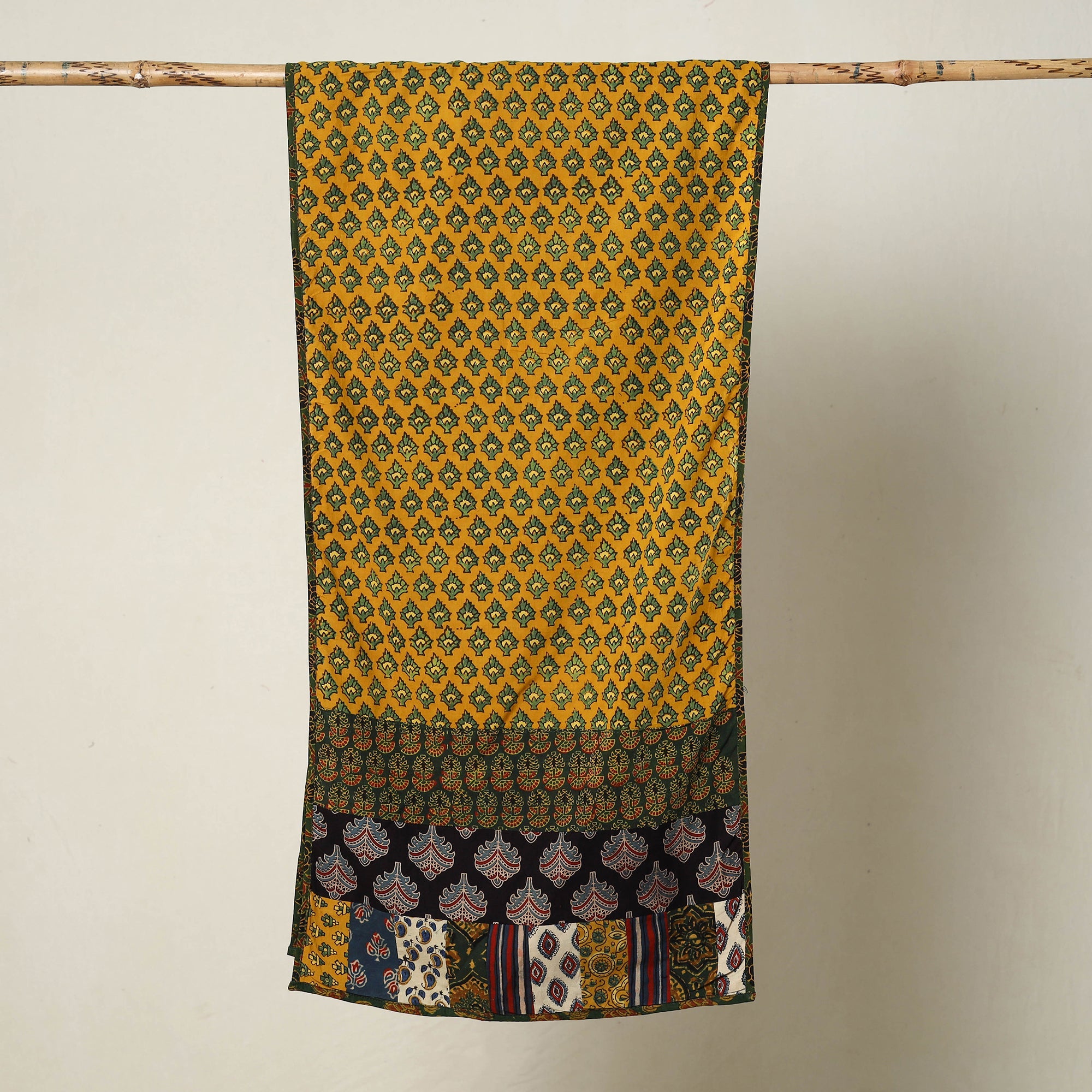 Multicolor - patchwork cotton stole 17 - handcrafted