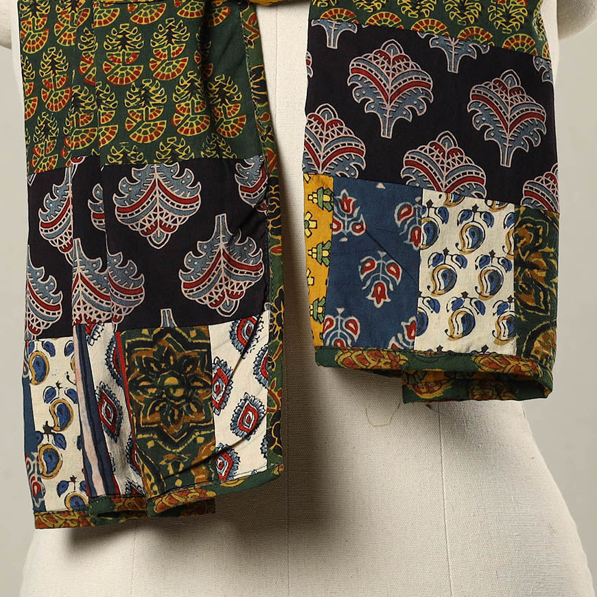 Multicolor - patchwork cotton stole 17 - handcrafted