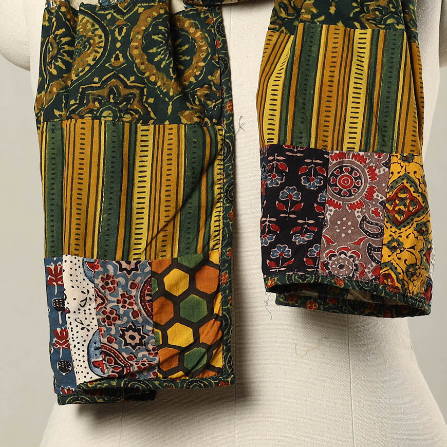 Multicolor - patchwork cotton stole 25 - handcrafted