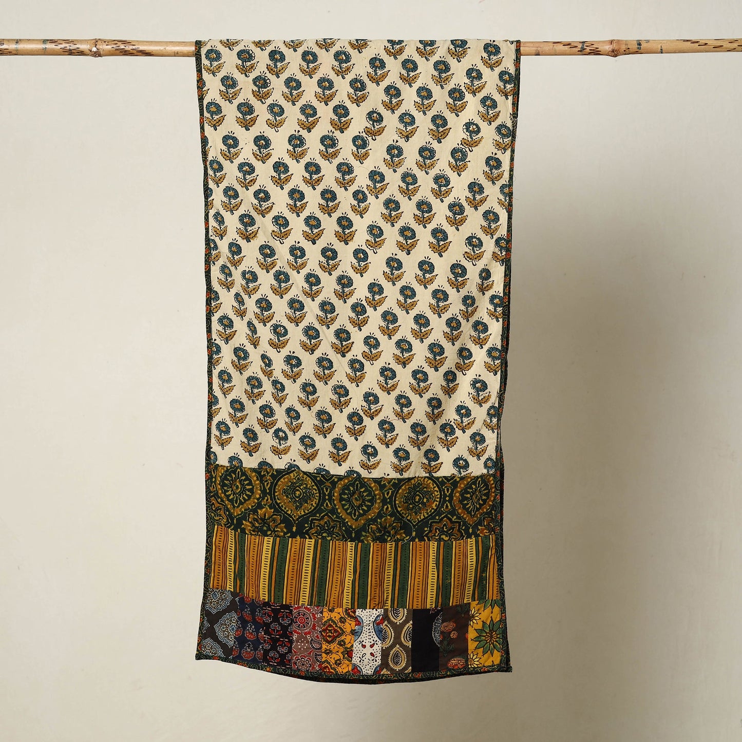 Multicolor - patchwork cotton stole 25 - handcrafted