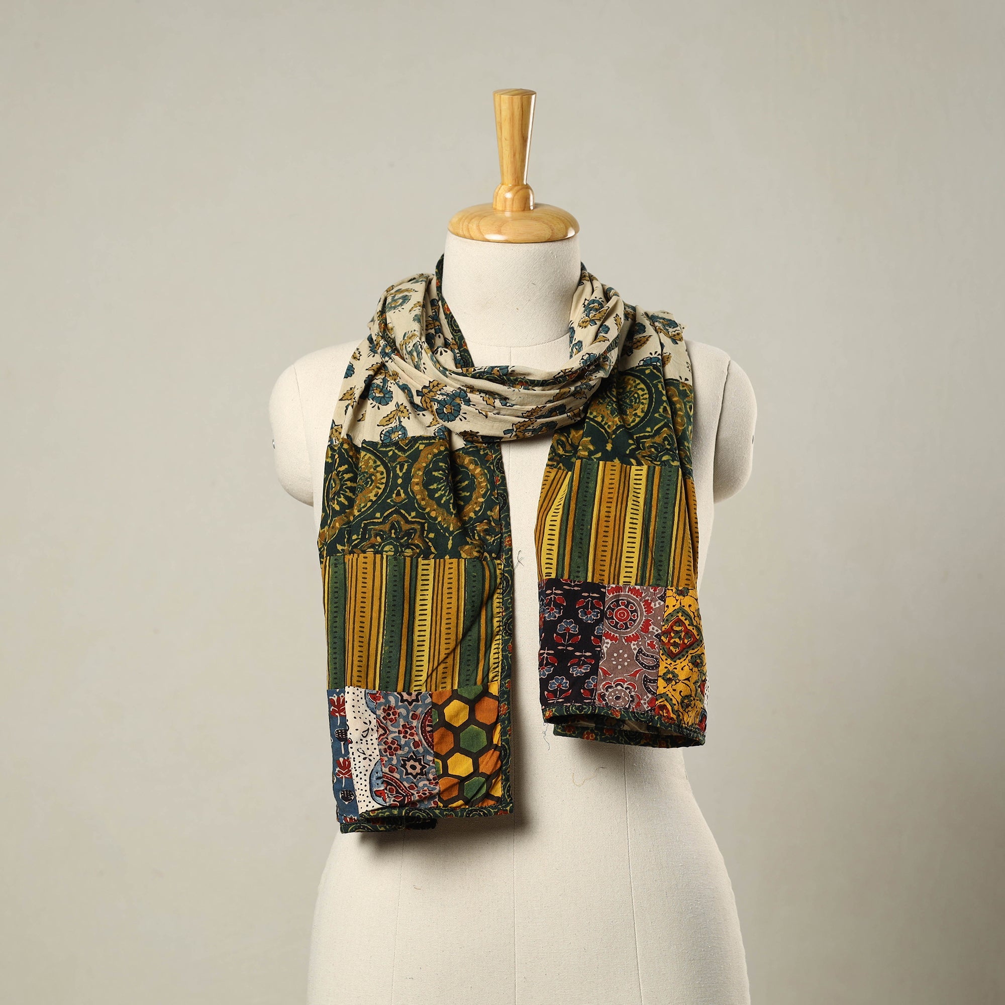 Multicolor - patchwork cotton stole 25 - handcrafted