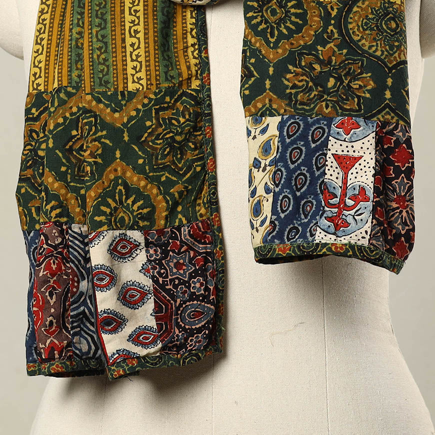 Multicolor - patchwork cotton stole 27 - handcrafted