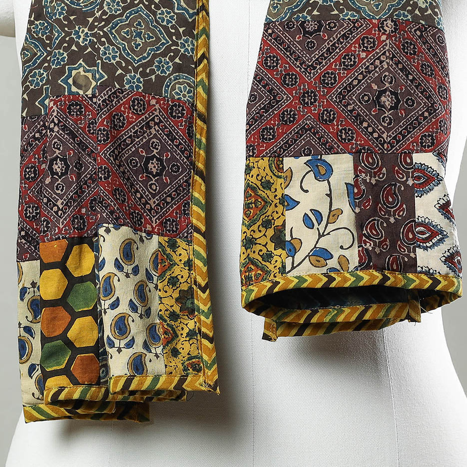 Multicolor - patchwork cotton stole in prints 51