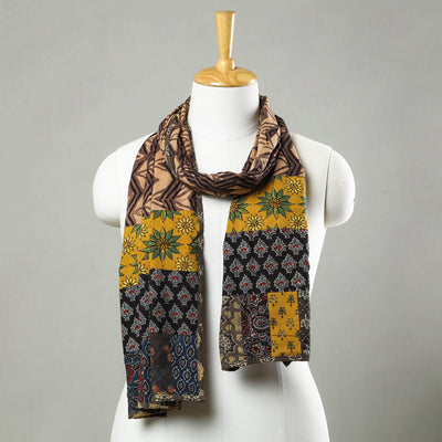 Multicolor - patchwork cotton stole in prints 05