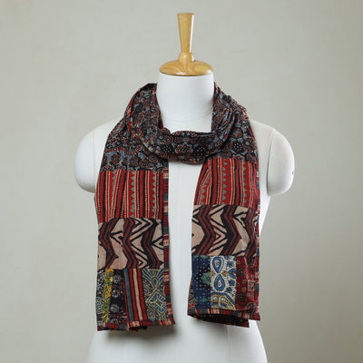 Multicolor - patchwork cotton stole in prints 08