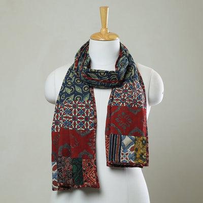 Multicolor - patchwork cotton stole in prints 11