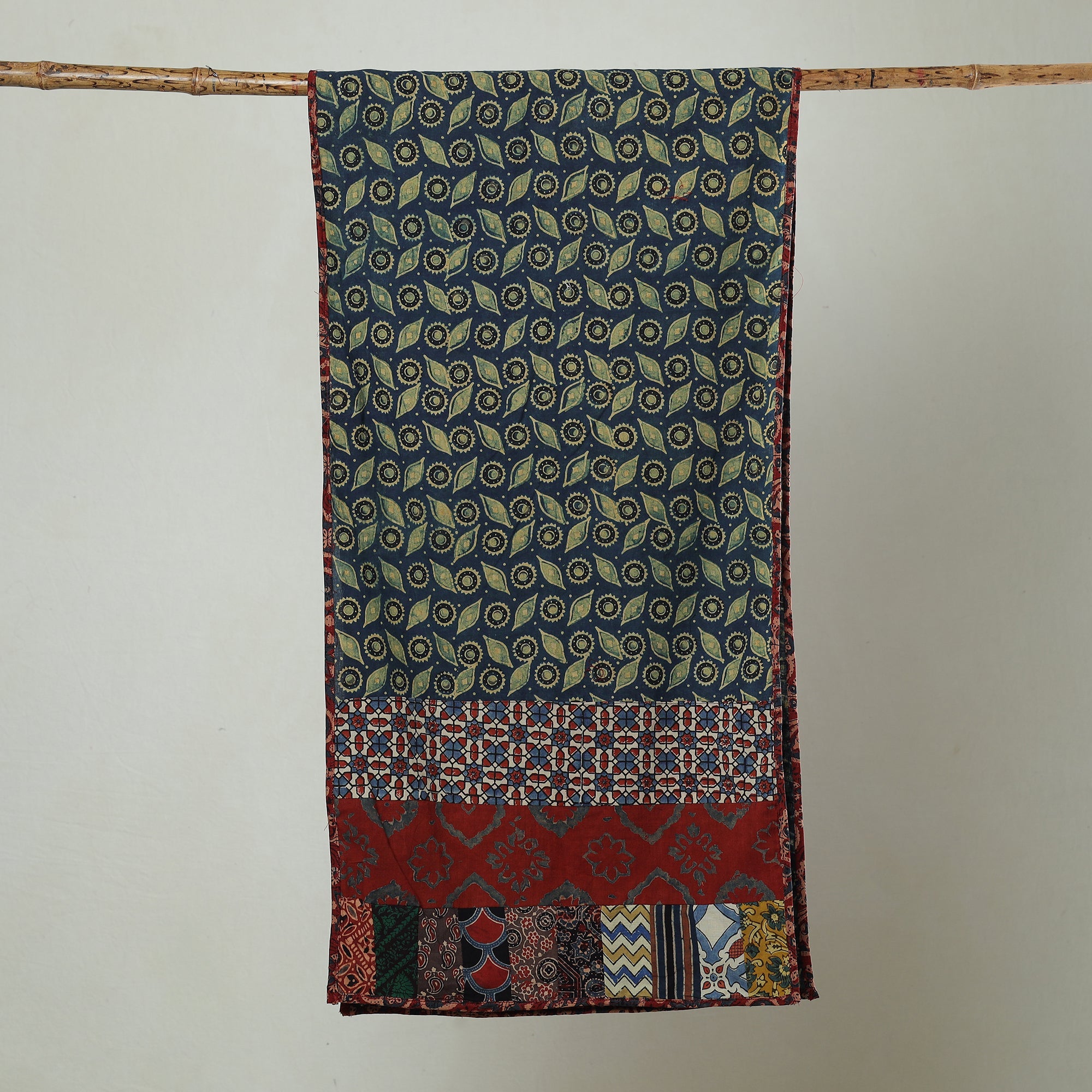 Multicolor - patchwork cotton stole in prints 11
