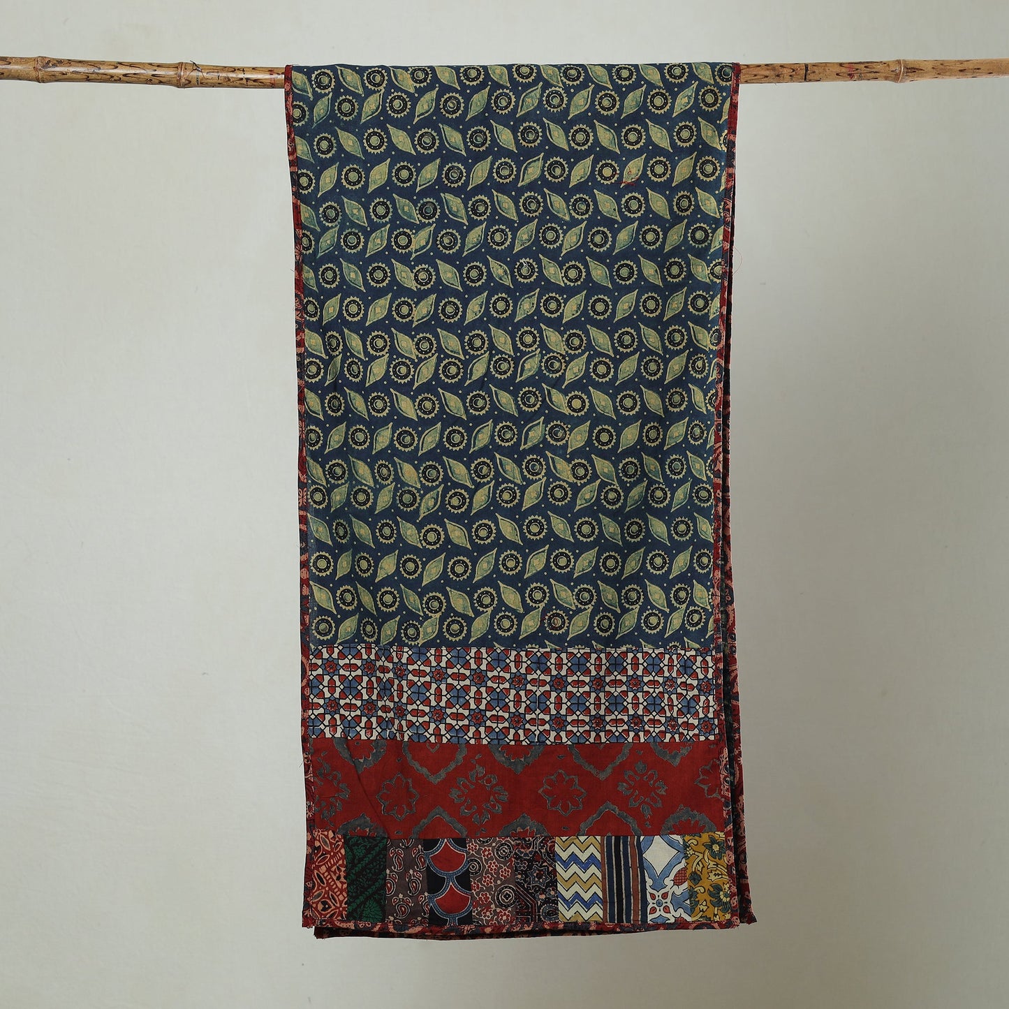 Multicolor - patchwork cotton stole in prints 11