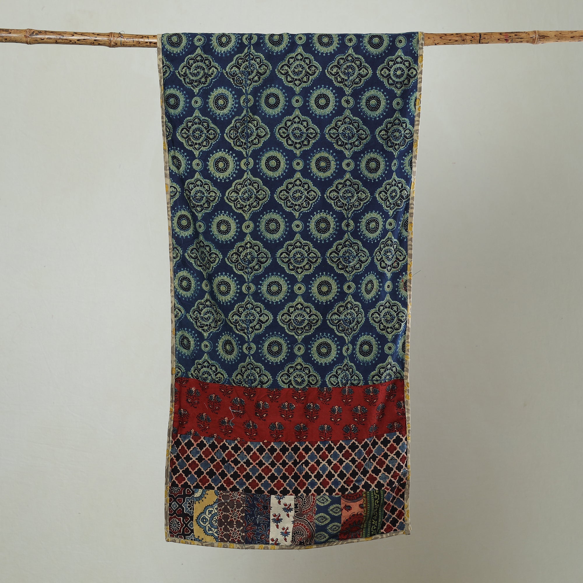 Multicolor - patchwork cotton stole in prints 13