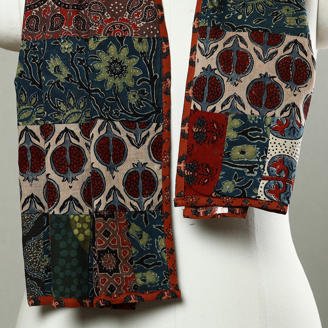 Multicolor - patchwork cotton stole in prints 14