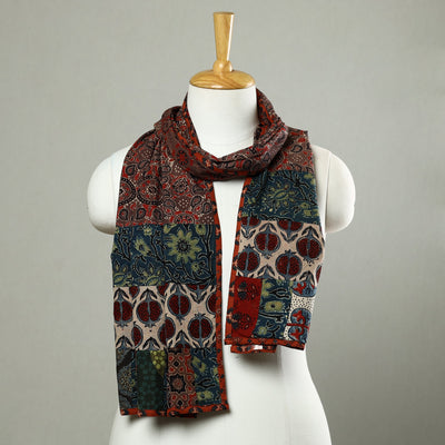 Multicolor - patchwork cotton stole in prints 14