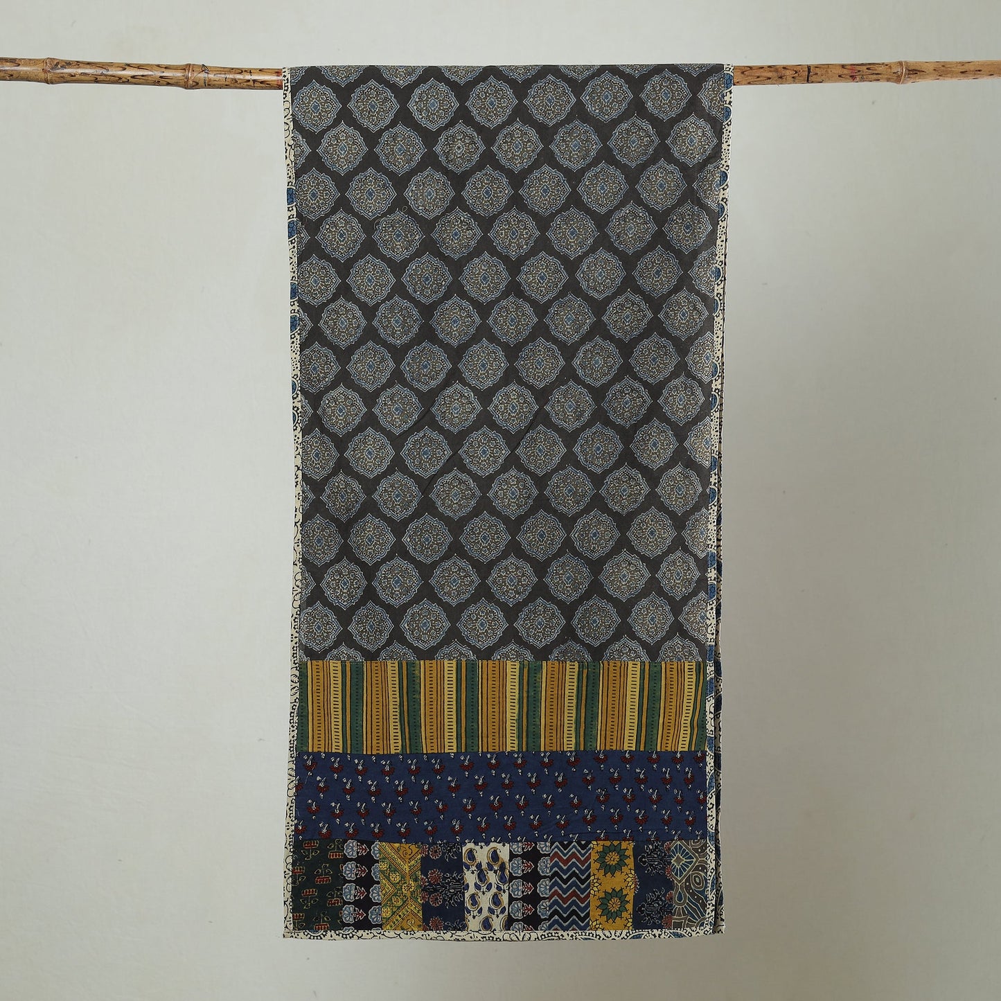 Multicolor - patchwork cotton stole in prints 15