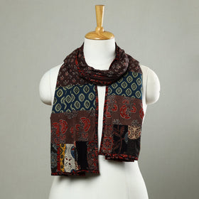  Patchwork Cotton Stole in Ajrakh Block Prints 20 Online at iTokri.com