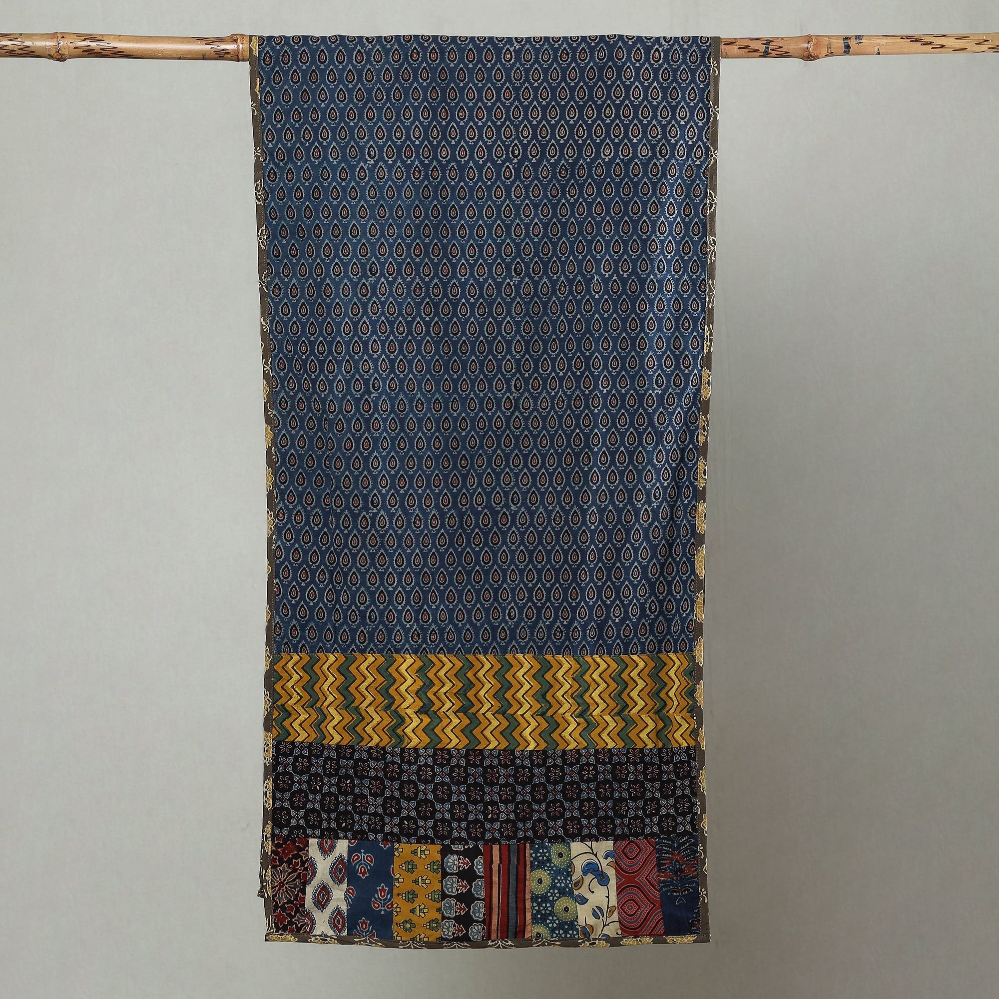 Multicolor - patchwork cotton stole in prints 23