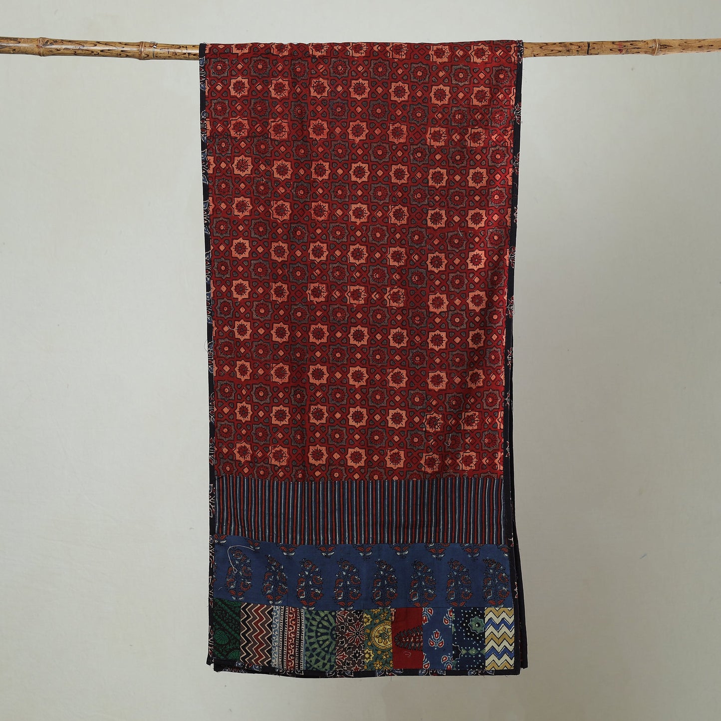 Multicolor - patchwork cotton stole in prints 24