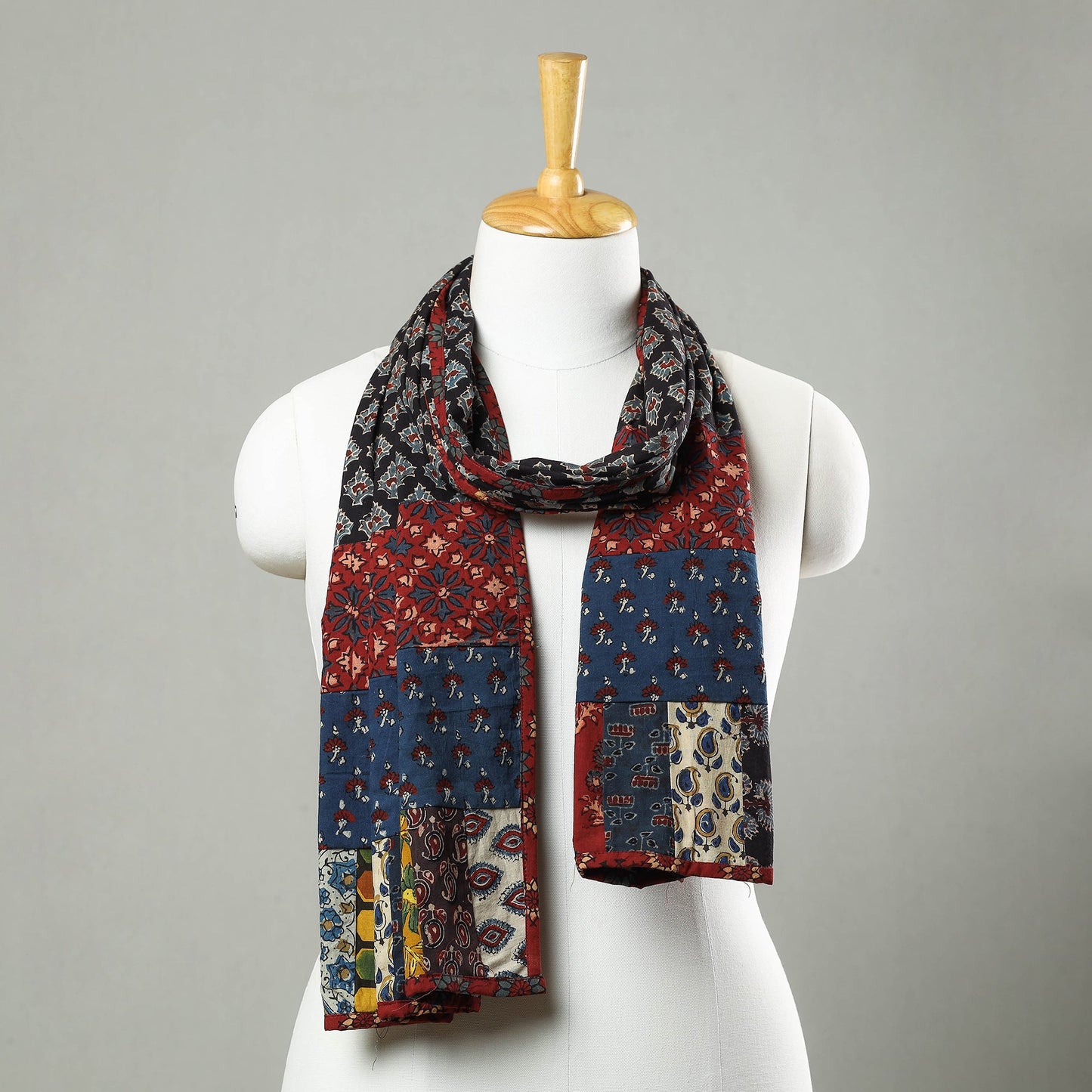 Multicolor - patchwork cotton stole in prints 26