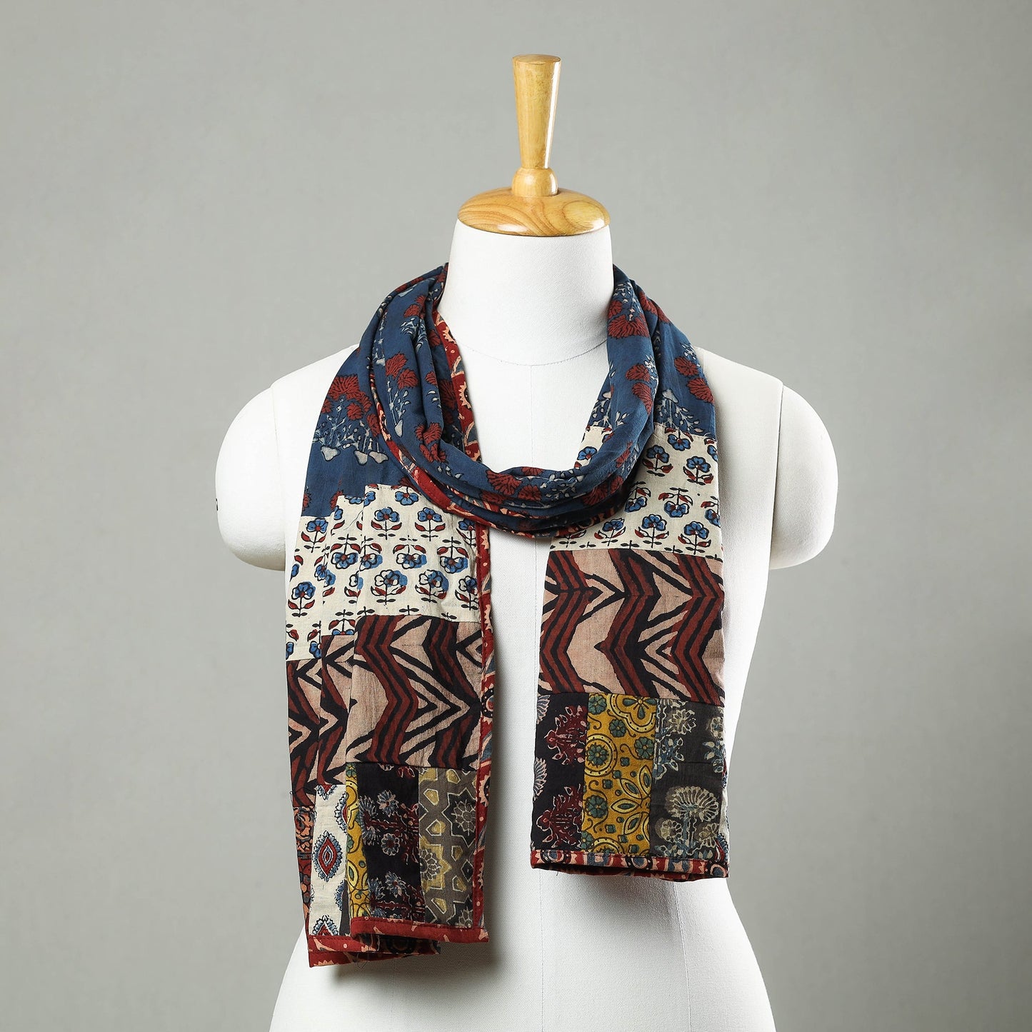 Multicolor - patchwork cotton stole in prints 29
