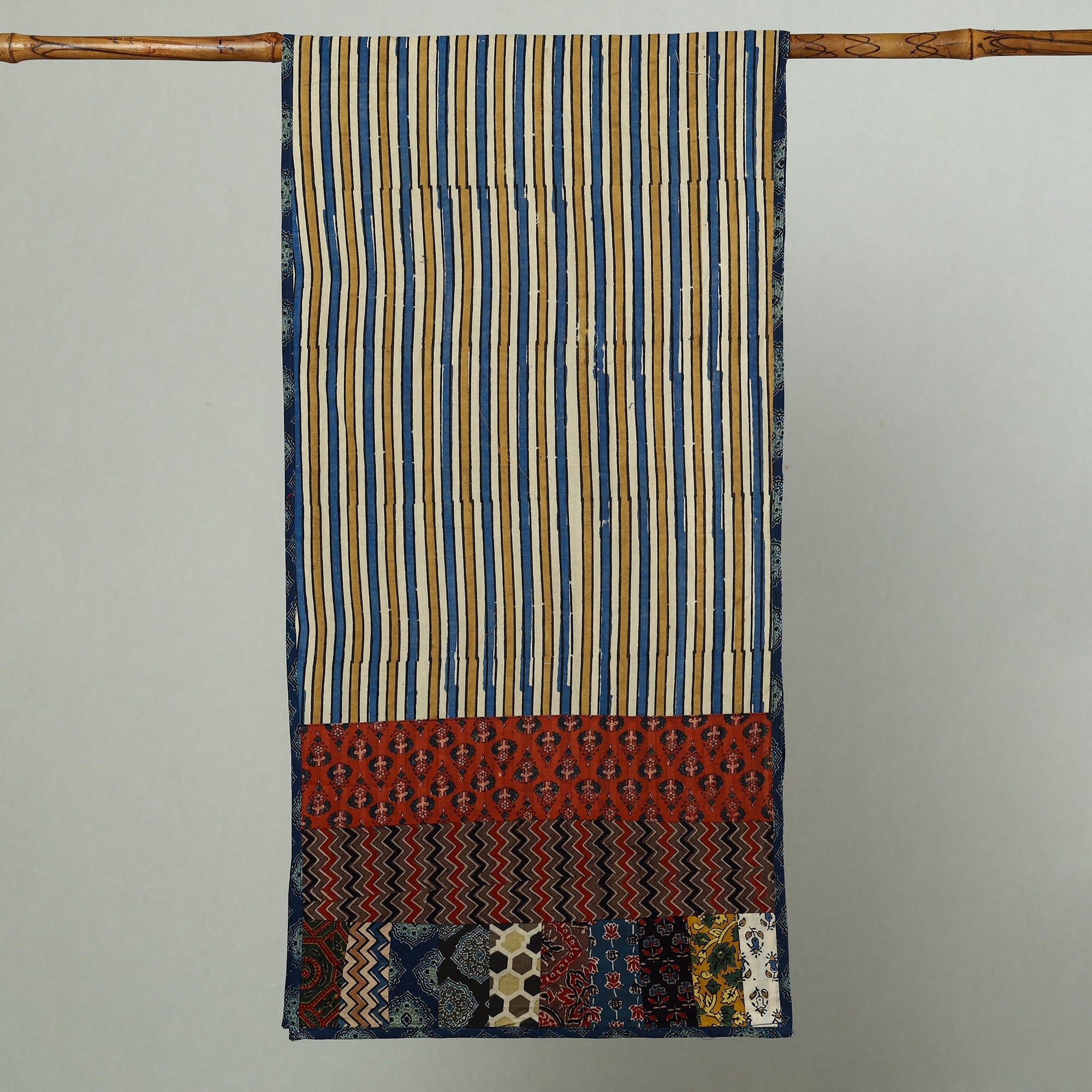 Multicolor - patchwork cotton stole in prints 30