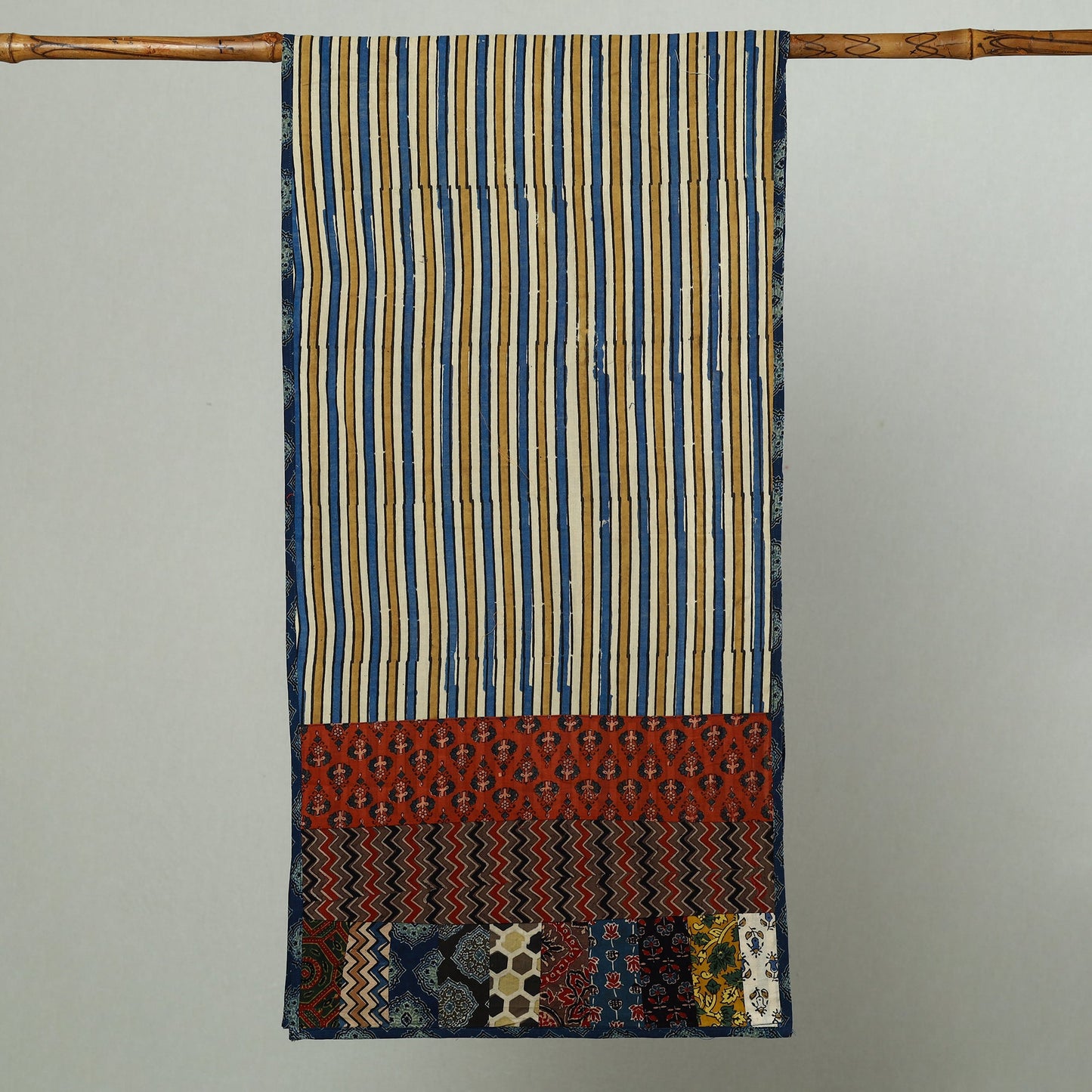 Multicolor - patchwork cotton stole in prints 30