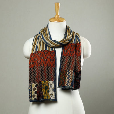 Multicolor - patchwork cotton stole in prints 30