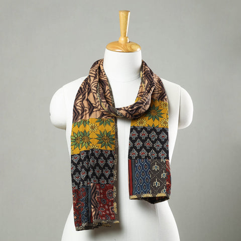 Multicolor - patchwork cotton stole in prints 35