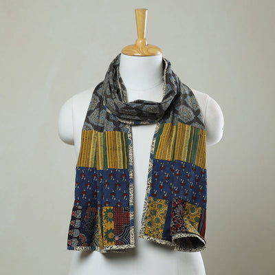 Multicolor - patchwork cotton stole in prints 35