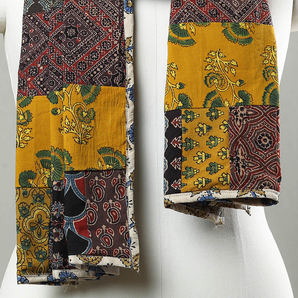 Multicolor - patchwork cotton stole in prints 36