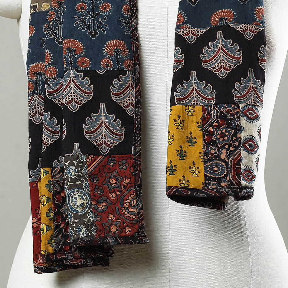 Multicolor - patchwork cotton stole in prints 37