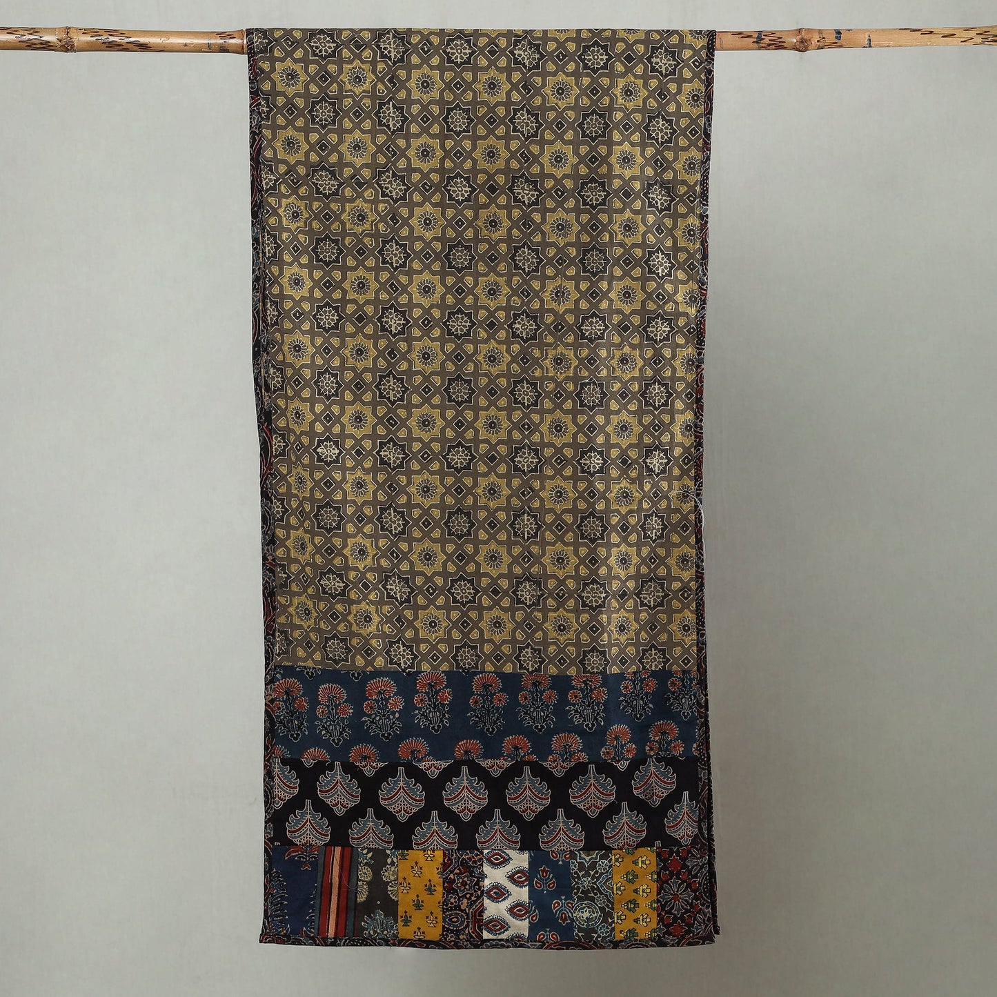 Multicolor - patchwork cotton stole in prints 37